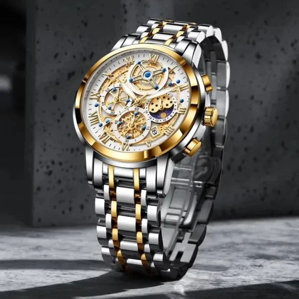 LIGE Luxury Fashion Men Watch Waterproof Luminous Date Man Wristwatch Stainless Steel Chronograph Quartz Men's Watches Reloj 2