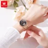 OLEVS Brand Fashion Starry Sky Dial Women Mechanical Watches Diamond Automatic Wristwatch Ladies Waterproof Luminous Clock Women 6