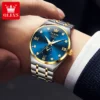OLEVS 7069 Trend Moon Phase Men's Wristwatch Waterproof Stainless Steel Automatic Mechanical Watch for Man Original Wrist Watch 3
