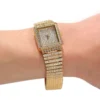 THE BLING KING Women Watch Stainless Steel Iced Out Rhinestone Bling Square Shape Luxury Waterproof Wrist Watches 6