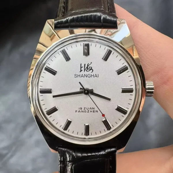 36mm Shanghai Men's Watch Retro 7120 Manual Mechanical Movement Minimalist Business Mechanical Wristwatches Drop Shipper 1