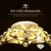 OUPINKE 3306 Top Brand Original Luxury Men's Watches Tungsten Steel Date Automatic Mechanical Watch Waterproof Genuine Diamond 4