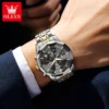 OLEVS 3673 Mens Watch Business Brand Quartz Watches Multifunctional Chronograph Waterproof Moon Phase Watch Mens Gifts Original 4