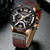 Curren 8329 Men Watch Leather Quartz Waterproof Wristwatch 6-Hand Chronograph Date Casual Fashion Luxury Relogio Masculino 5