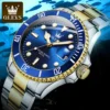 OLEVS Watches for Men with Date Luxury Big Face Waterproof Mens Wristwatch Analog Dress Two Tone Stainless Steel Man Watch 2