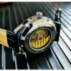 AOKULASIC Tourbillon Mens Watches Top Brand Luxury Skeleton Automatic Mechanical Watch Casual Leather Strap Sun Phase Male Clock 6