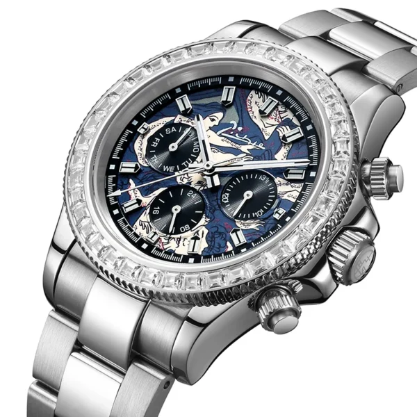 2025 New Men's Watch 40mm Automatic Mechanical Watch Art Painting Watch Dial Abstract Art Vintage Casual 50bar Sapphire 316L 2