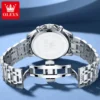 OLEVS Luxury Business Men's Watches Moon Phase Chronograph Quartz Watch for Man Stainless steel Calendar Waterproof Wristwatch 3