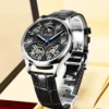 Ailang men's watch double flywheel 2020new leather fashion stainless steel automatic Moon phase famous mechanical watch 4
