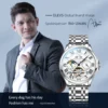 OLEVS Original Fashion Men's Watches Multifunctional Waterproof Moon Phase Automatic Mechanical Male Watch Perpetual Calendar 5