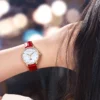 2024 New TOPHILL Women's Mechanical Watch 5Bar Waterproof Calendar Automatic Movement Watch for Women Leather Strap 3