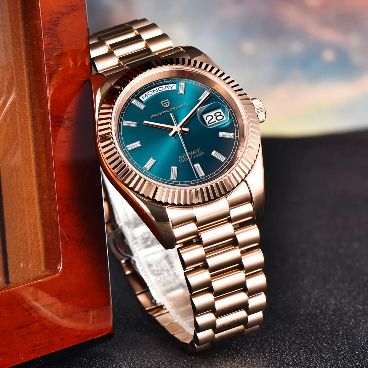 PAGANI DESIGN DD36 Men's Watches Rose Gold Luxury Automatic Watch For Men Mechanical Wristwatches Sapphire Mirror Clock Gift Man 5