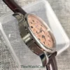 Corgeut 42mm Automatic Men's Watch Date Day Month Year Salmon Dial Multifunction 316L Leather Strap Polished Case Day Night 4