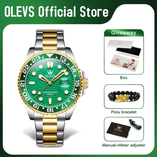 OLEVS 3610 Mens Watch Original Fashion Brand Waterproof Quartz Watch Sport Watches Luxury Men Automatic Date Watch For Men Reloj 2