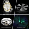 OUPINKE Luxury Men's Watches Sapphire Prism Mirror Dual Calendar Automatic Mechanical Watch for Man Waterproof Luminous Watch 5