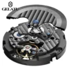 GELATU Top Brand Men's Watches Full Automatic Wristwatch for Man Hollow Mechanical Flywheel Date Week Waterproof Luminous 5
