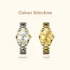 OUPINKE Luxury Fashion Simple Ladies Automatic Mechanical Watch Dual Calendar 50m Waterproof Sapphire Mirror Original Wristwatch 6