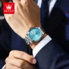 OLEVS Men's Watches Top Brand Original Quartz Watch for Man Waterproof Luminous Fashion Trend Wristwatch Date Week Daily Dress 4