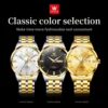 OLEVS 9917 Men Watches Original Classics Fashion Quartz WristwatchDiamond Scale Reloj  Waterproof Luminous Date Display Watch 6
