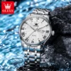 OLEVS 3663 Mens Watch Original Simple Brand Quartz Watch Waterproof Luminous Watches For Men Dual Calendar Display Mens Gifts 3