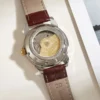 LONGLUX automatic man watch business leisure dating mechanical wristwatches day date waterproof leather  mens watch men gift 5