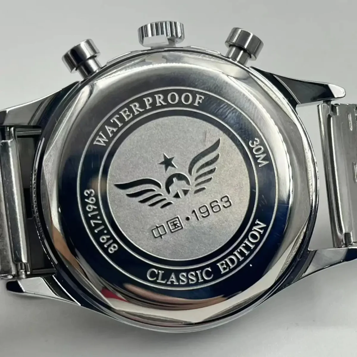 Men's watches 1963 pilot automatic watch 42mm waterproof retro quartz chronograph vintage dress watch 3