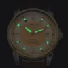 LONGLUX automatic man watch business leisure dating mechanical wristwatches day date waterproof leather  mens watch men gift 4