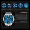 OLEVS 3653 Mens Watch Quartz Watch Multifunctional Chronograph Watch For Men 30M Waterproof Luminous Moon Phase Box Original 5