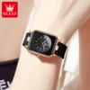 OLEVS Women's Watches Fashion Simple Small Wristwatch Top Brand Original Watch for Ladies Waterproof Luminous Silicone Strap 4