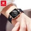 OLEVS Women's Watches Fashion Simple Small Wristwatch Top Brand Original Watch for Ladies Waterproof Luminous Silicone Strap 3