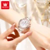 OLEVS 9999 Elegant Women Watch Multi functional Calendar Diamond Watch Simple Bracelet Set Luxury Brand Women Quartz Watch Reloj 3