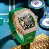 ONOLA Luxury Fashion Watch Hollow Out Fully Automatic Waterproof Men's Mechanical Watch With Diamond 4
