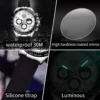 OLEVS Top Brand Men's Watches Waterproof Luminous Calendar Moon Phase Quartz Watch Silicone Adhesive Tape Original Wristwatch 5