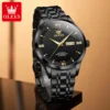 OLEVS 7061 Mens Watch Original Automatic Mechanical Watch Large Dial Waterproof Luminous Reloj Dual Calendar Watches Luxury Men 4