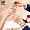 JinShiDun Classics Original Brand Romantic Couple Watch Date Waterproof Automatic Mechanical Watch for Man and Women Luminous 3