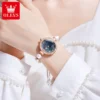 OLEVS Original Brand Women's Watches Fashion Pearl Chain Strap Waterproof Popular Quartz Watch Student Girl Trendy Diamond Inlay 4