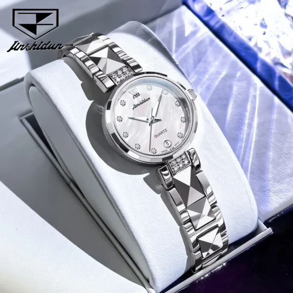 JinShiDun 8987 Fashion Elegant Lady Watch Classics Simple Swiss Movement Waterproof Quartz Watch for Women Date Luminous Watch 2