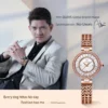 OLEVS Luxury Brand Lady Quartz Watch Waterproof Elegant Stainless Steel Strap Women's Watches Diamond Dial Original Wristwatch 5