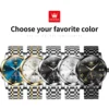OLEVS Trend Fasahion Men's Watches Stainless Steel Original Quartz Watch for Man Waterproof Luminous Date Moon Phase Wristwatch 6