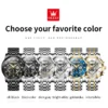 OLEVS 6721 Moon Phase Skeleton Men's Automatic Mechanical Watch Waterproof Weekly Calendar Original wristwatch Luminous Watch 6