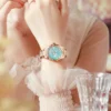 MG ORKINA Automatic Watch for Women Date Mechanical Luxury Pearl Mother Diamond Elements Ladies Dress Wristwatches Gift for Wife 5