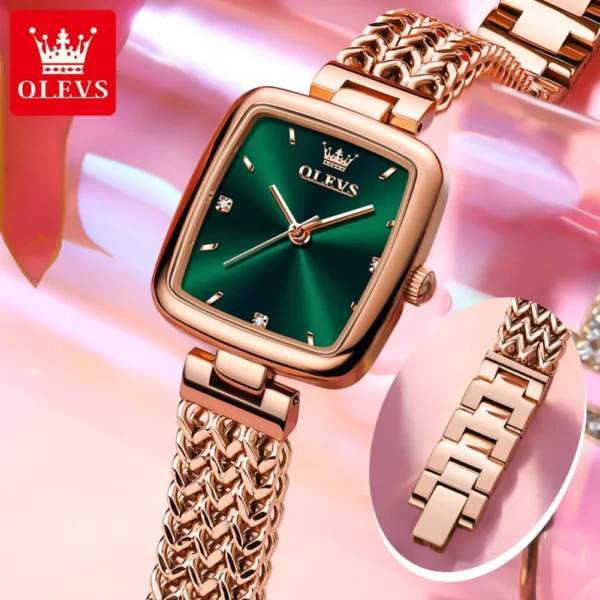 OLEVS 9951 Elegant Women's Watch Trend Waterproof Simple Atmosphere Stainless Steel Quartz Wrist watch Original Certification 1