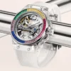 Luxury Mechanical Women Watch Transparent Case Skeleton Elegant Silicone Strap Waterproof Ladies Wristwatch Girls Dress Watch 2