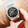 FORSINING Fashion Automatic Mens Watches Top Brand Mechanical Transparent Waterproof Military Stainless Steel Sport Wristwatches 2