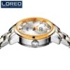 LOREO Brand Fashion Women Mechanical Watch High Quality Stainless Steel Waterproof Calendar Automatic Watches Relogio Feminino 5