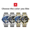 OLEVS Luxury Brand Men's Watches Luminous Waterproof Fully Automatic Mechanical Watch Starry Sky Dial Moon Phase Hollow Out 6