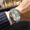 POEDAGAR Luxury Fashion Men Clock Waterproof Luminous Week Date Sports Man Wristwatch Stainless Steel Men's Quartz Watches Reloj 5