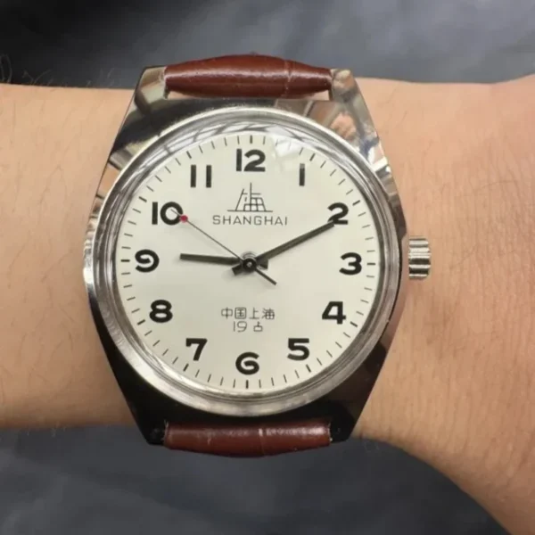 Shanghai 36MM Hand-Wind Mechanical Watch 7120 - Stainless Steel Waterproof Bauhaus Design Watch for Men Women (Dropshipping) 1