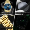 OLEVS Original Brand Men's Watch Stainless Steel Big Face Casual Dress Wrist Watch Quartz Analog Day Date Waterproof Luminous 6