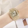 New Iced Out Women Men Watch Square Diamondd Black Numbers Quartz Luxury Hip Hop Wrist Watches Roman Clock Relogio Masculino 3